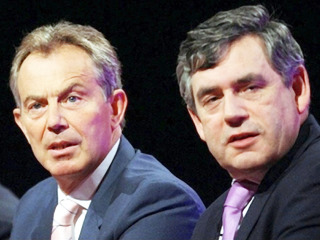 Tony Blair e Gordon Brown; clic para aumentar