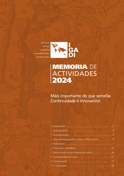 IGADI: Para comprender o Mundo desde aquí, para proxectar a Galicia no contexto internacional 18 IGADI: Memoria de Actividades 2024